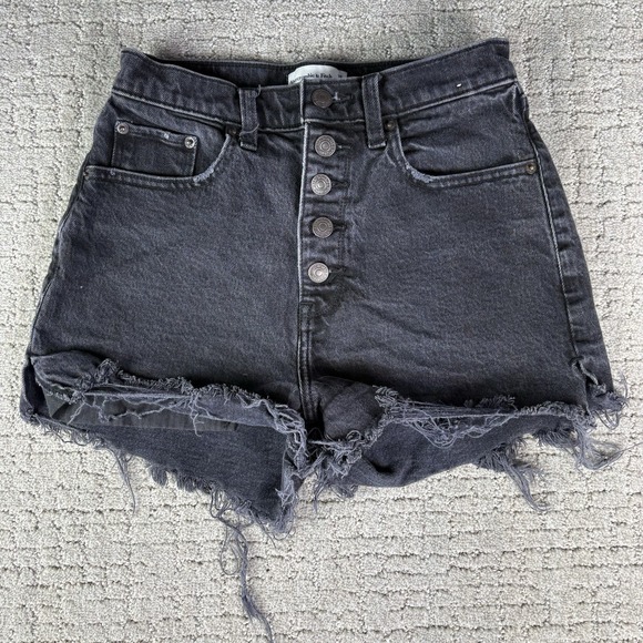 Abercrombie & Fitch Pants - Abercrombie & Fitch The Mom Short High Rise Denim Shorts Curve Love Size 25/0